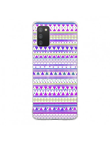 Coque Samsung A02S Bandana Violet Azteque - Monica Martinez