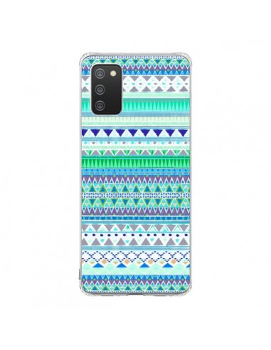 Coque Samsung A02S Chenoa Bleu Azteque - Monica Martinez