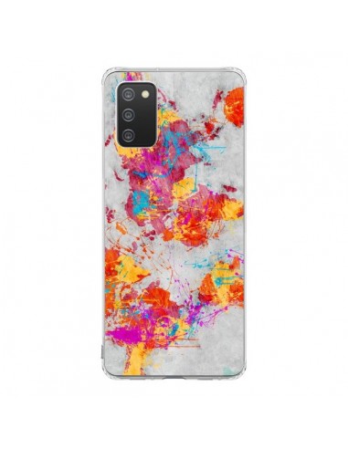 Coque Samsung A02S Terre Map Monde Mother Earth Crying - Maximilian San