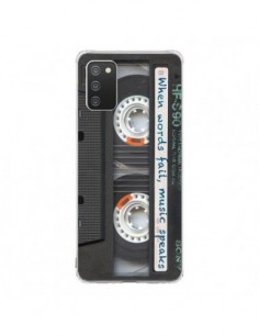 Coque Samsung A02S Cassette Words K7 - Maximilian San
