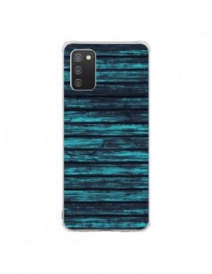 Coque Samsung A02S Blue Moon Wood Bois - Maximilian San