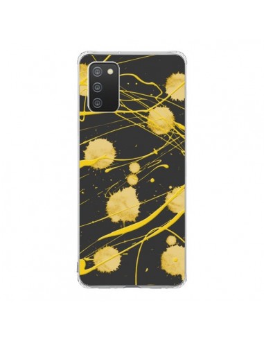 Coque Samsung A02S Gold Splash Peinture Art - Maximilian San