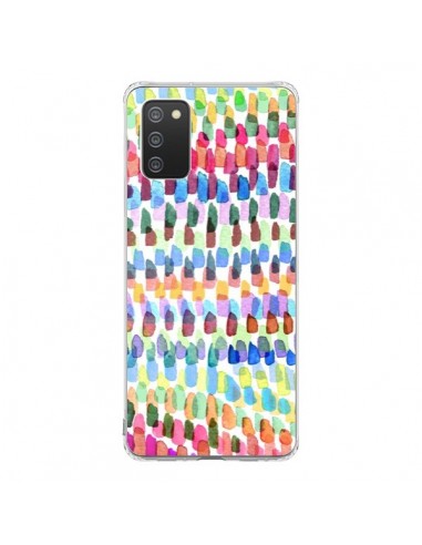 Coque Samsung A02S Artsy Strokes Stripes Colorful - Ninola Design