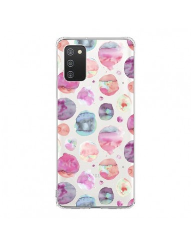 Coque Samsung A02S Big Watery Dots Pink - Ninola Design