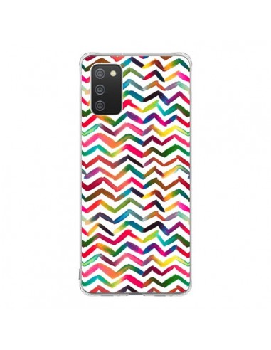 Coque Samsung A02S Chevron Stripes Multicolored - Ninola Design