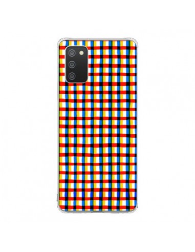 Coque Samsung A02S Crossed Eyes Lines Red - Ninola Design