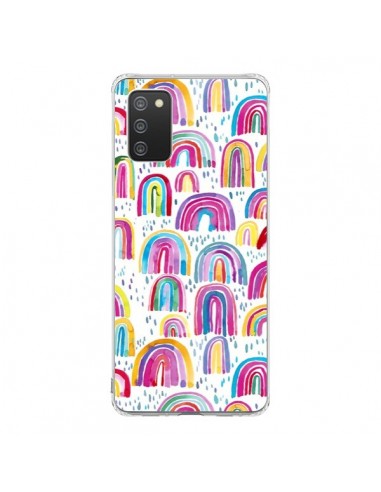 Coque Samsung A02S Cute Watercolor Rainbows - Ninola Design