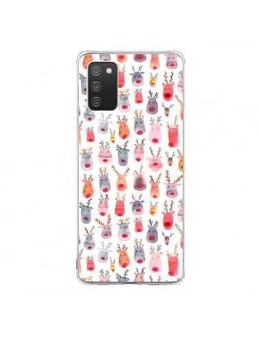 Coque Samsung A02S Cute Winter Reindeers - Ninola Design