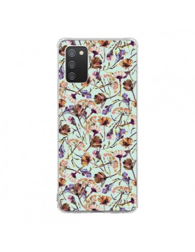 Coque Samsung A02S Dry Blue Flowers - Ninola Design