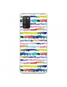 Coque Samsung A02S Gingham Vichy Yellow - Ninola Design