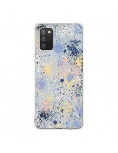 Coque Samsung A02S Gradient Watercolor Lines Blue -...