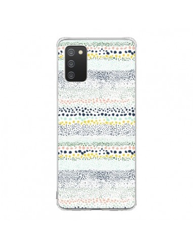Coque Samsung A02S Little Textured Dots Green - Ninola Design