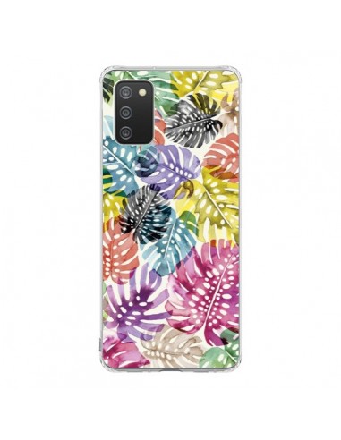 Coque Samsung A02S Tigers and Leopards Yellow - Ninola Design