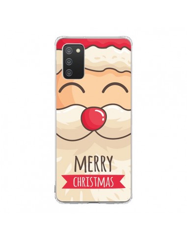 Coque Samsung A02S Moustache du Père Noël Merry Christmas - Nico