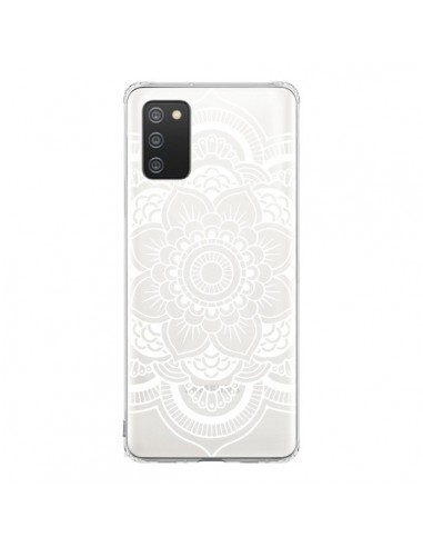 Coque Samsung A02S Mandala Blanc Azteque Transparente - Nico