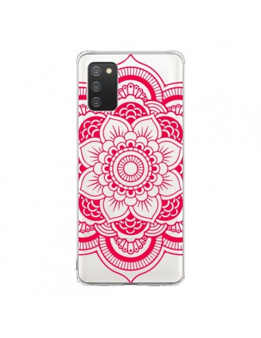 Coque Samsung A02S Mandala Rose Fushia Azteque Transparente - Nico