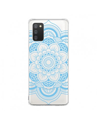 Coque Samsung A02S Mandala Bleu Azteque Transparente - Nico