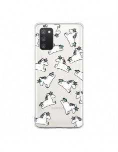 Coque Samsung A02S Licorne Crinière Transparente - Nico