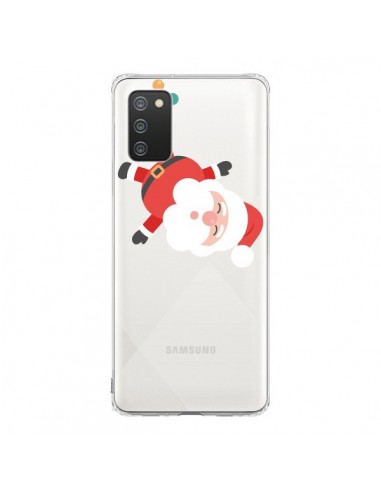 Coque Samsung A02S Père Noël et sa Guirlande transparente - Nico