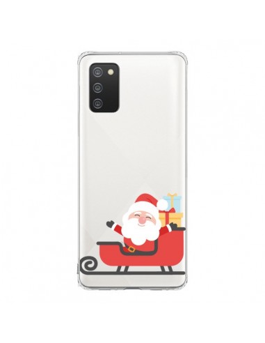 Coque Samsung A02S Père Noël et son Traineau transparente - Nico