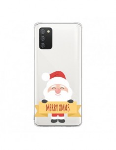 Coque Samsung A02S Père Noël Merry Christmas transparente...