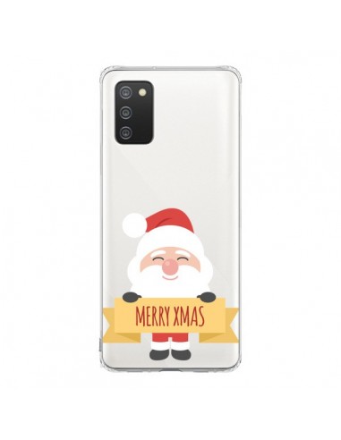 Coque Samsung A02S Père Noël Merry Christmas transparente - Nico