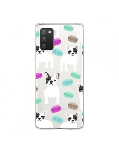 Coque Samsung A02S Chiens Bulldog Français Macarons Transparente - Pet Friendly