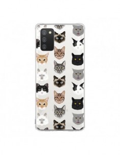 Coque Samsung A02S Chats Transparente - Pet Friendly
