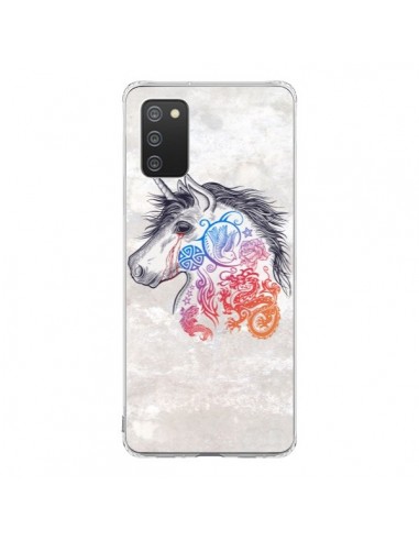 Coque Samsung A02S Licorne Muticolore - Rachel Caldwell