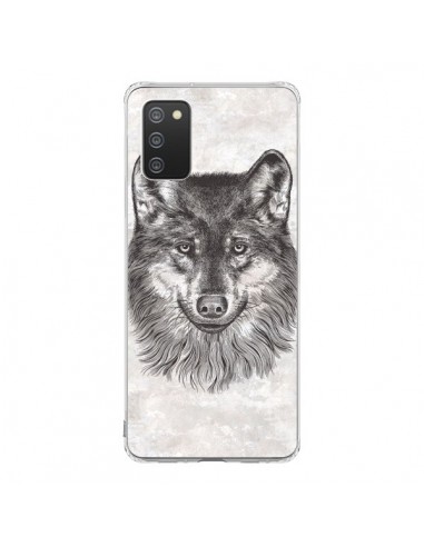 Coque Samsung A02S Loup Gris - Rachel Caldwell