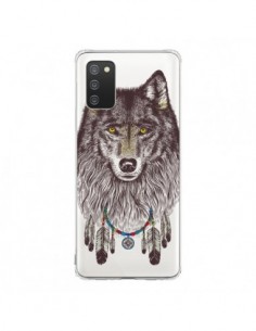 Coque Samsung A02S Loup Wolf Attrape Reves Transparente -...