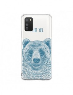 Coque Samsung A02S I Love You Bear Ours Ourson...