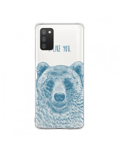 Coque Samsung A02S I Love You Bear Ours Ourson Transparente - Rachel Caldwell