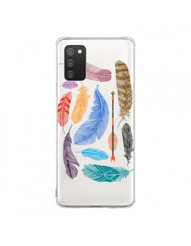 Coque Samsung A02S Plume Feather Couleur Transparente - Rachel Caldwell