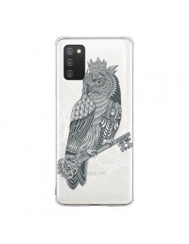 Coque Samsung A02S Owl King Chouette Hibou Roi Transparente - Rachel Caldwell