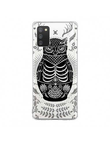 Coque Samsung A02S Owl Chouette Hibou Squelette Transparente - Rachel Caldwell