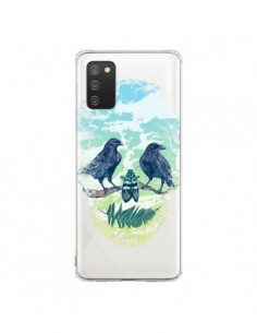 Coque Samsung A02S Tête de Mort Nature Transparente -...