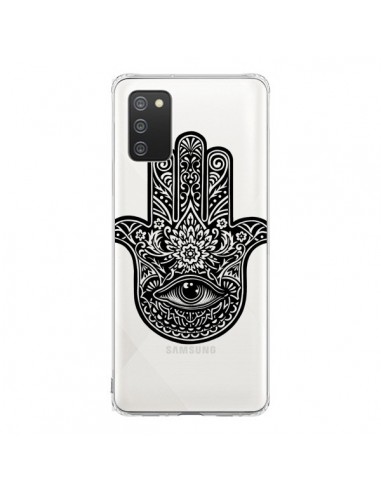 Coque Samsung A02S Hamsa Cinq Doigts Main Mauvais Oeil Transparente - Rachel Caldwell