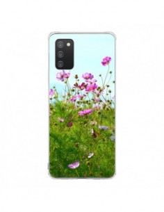 Coque Samsung A02S Fleurs Roses Champ - R Delean