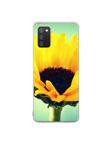 Coque Samsung A02S Tournesol Zoom Fleur - R Delean