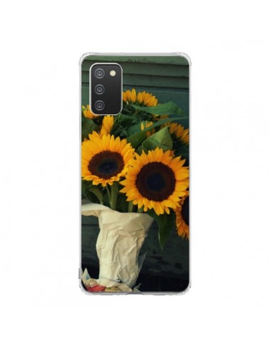 Coque Samsung A02S Tournesol Bouquet Fleur - R Delean