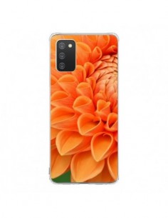 Coque Samsung A02S Fleurs oranges flower - R Delean