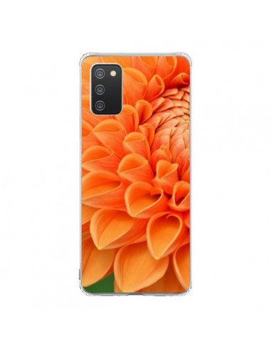 Coque Samsung A02S Fleurs oranges flower - R Delean