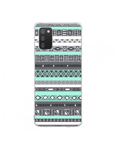 Coque Samsung A02S Azteque Aztec Bleu Pastel - Rex Lambo