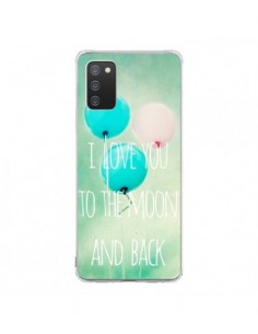 Coque Samsung A02S I love you to the moon and back -...