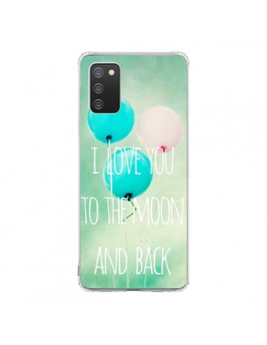 Coque Samsung A02S I love you to the moon and back - Sylvia Cook