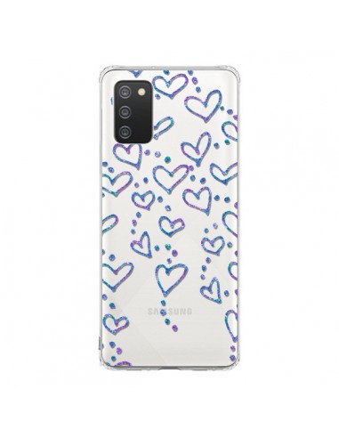 Coque Samsung A02S Floating hearts coeurs flottants Transparente - Sylvia Cook