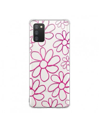 Coque Samsung A02S Flower Garden Pink Fleur Transparente - Sylvia Cook