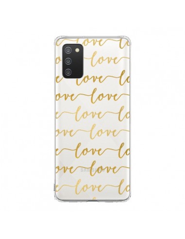 Coque Samsung A02S Love Amour Repeating Transparente - Sylvia Cook