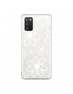 Coque Samsung A02S Mandala Blanc White Flower...
